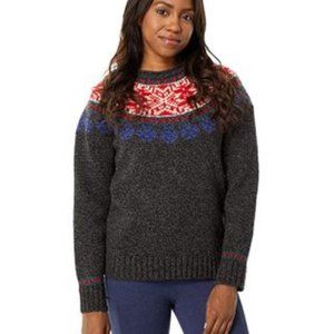 Bean's Classic Ragg Wool Sweater Crewneck Pullover Fair Isle